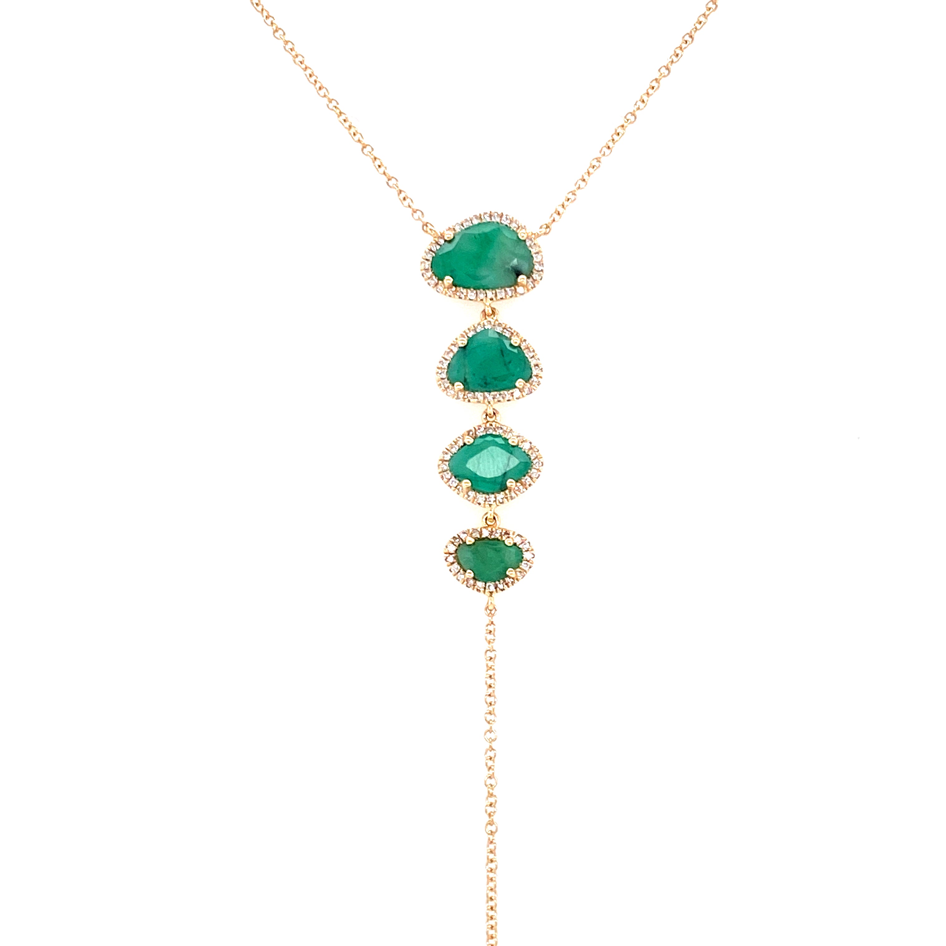 Emerald deals lariat necklace