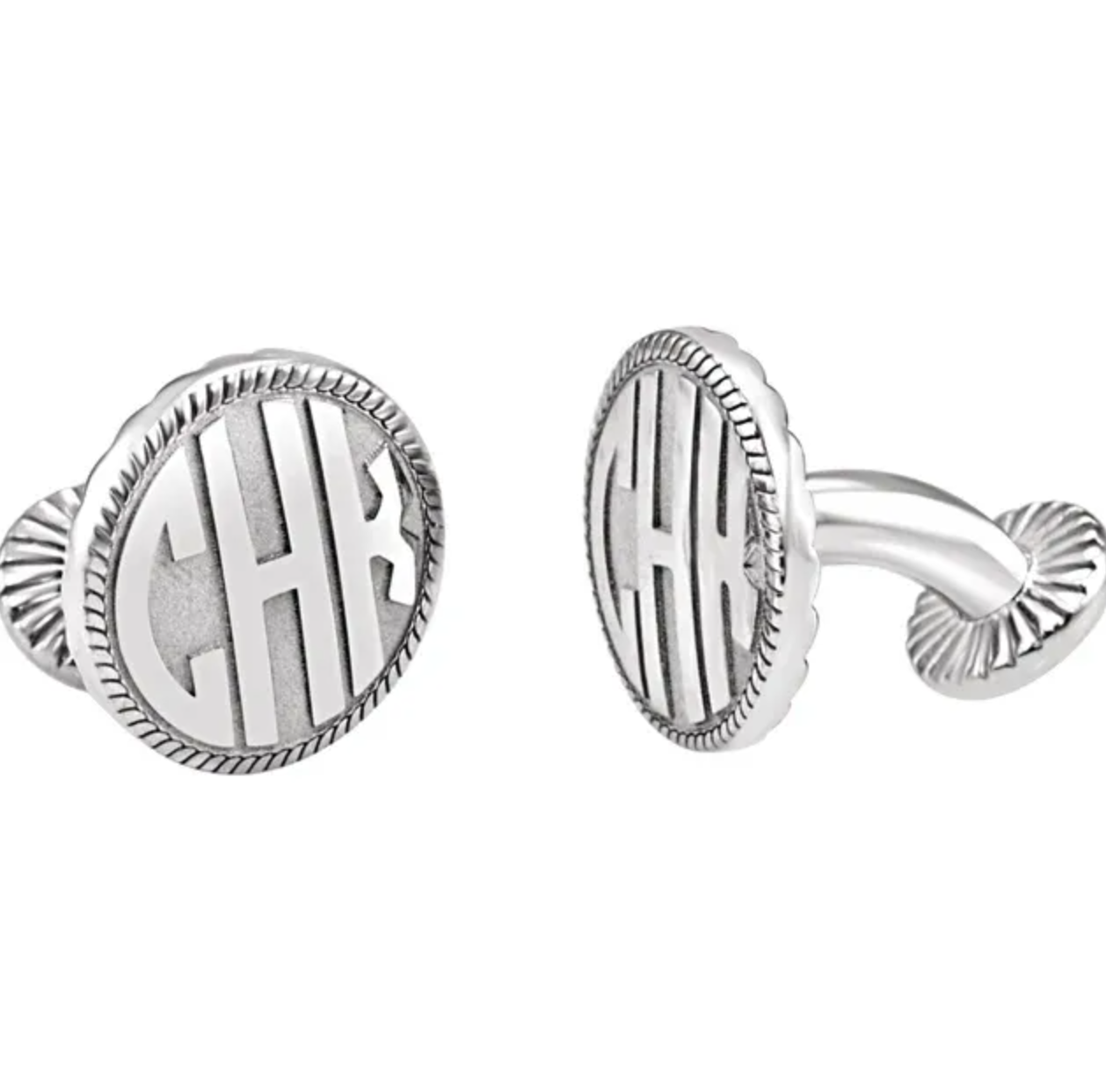 Cufflinks Letters Silver, Cuff Links Letter Silver