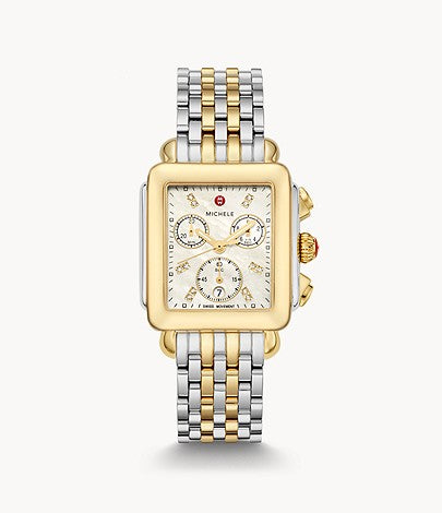 Michele Deco Two Tone 18K Gold Diamond Dial Watch Maurice s Jewelers