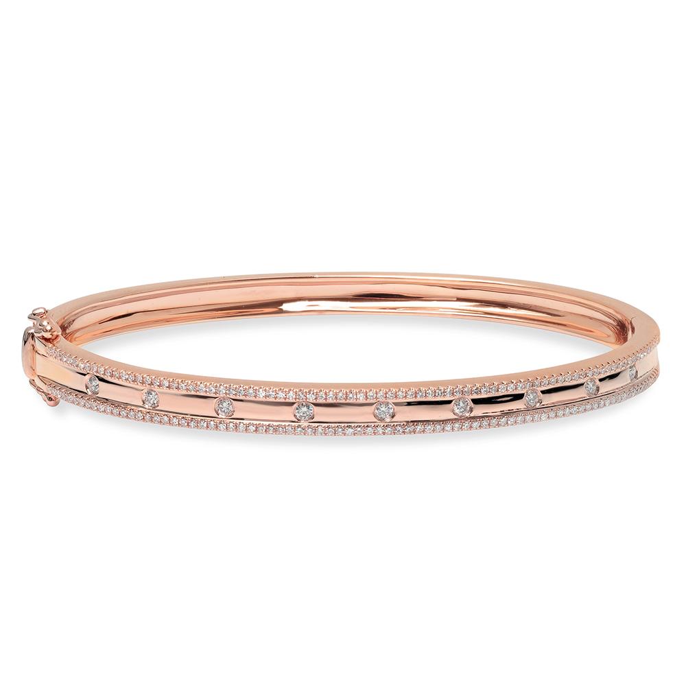 ROSE GOLD & DIAMOND HINGE BRACELET