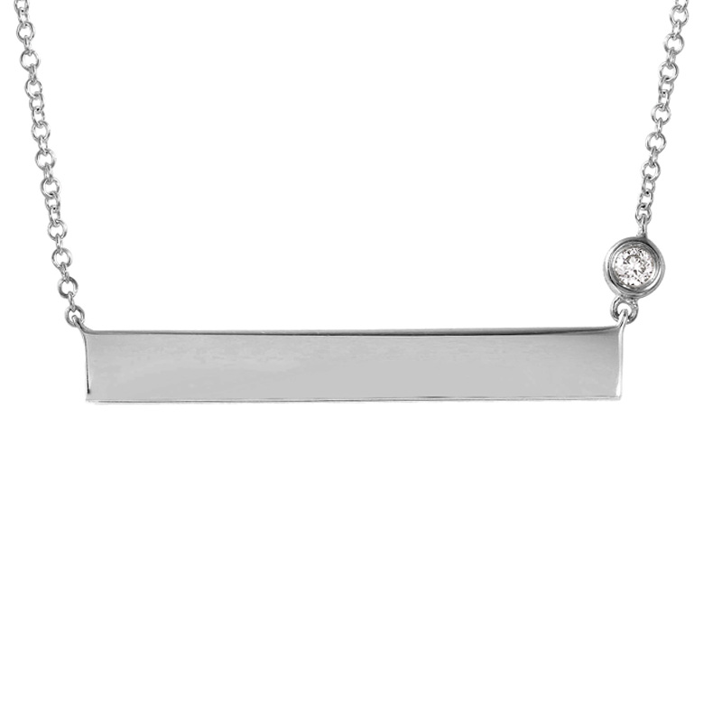 Sterling Silver & 14k Yellow Gold ID Necklace