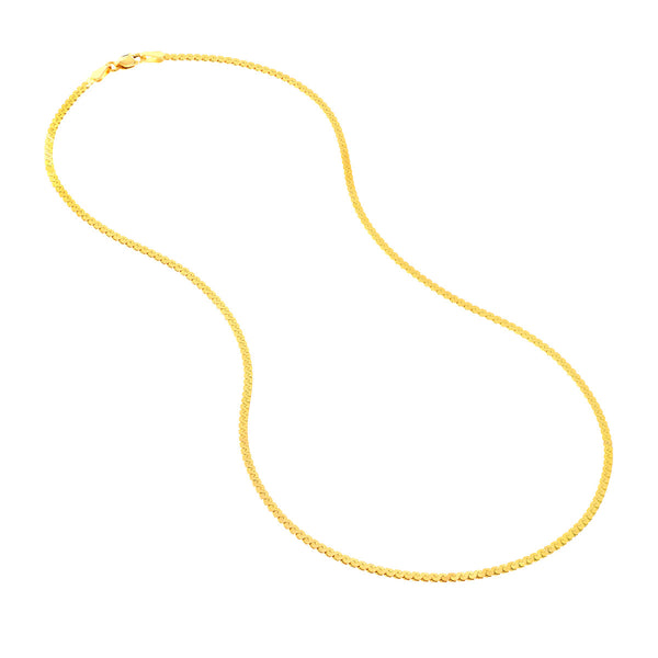 Yellow Gold 14K 2.0mm Serpentine Chain with Lobster Lock-Chain-Maurice's Jewelers-