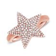 14K Rose Gold Diamond Pave Star Ring-Rings-Maurice's Jewelers-