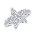 14K Rose Gold Diamond Pave Star Ring-Rings-Maurice's Jewelers-