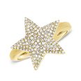 14K Rose Gold Diamond Pave Star Ring-Rings-Maurice's Jewelers-