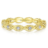 14K White Gold Diamond Eternity Stackable Band-Rings-gabriel & co-YELLOW GOLD-