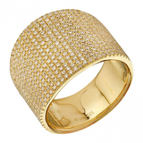 14k Yellow Gold Diamond Cigar Ring-Rings-Maurice's Jewelers-