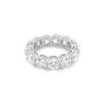 Platinum Diamond Round Cut Eternity Band-Rings-ninacci-