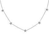 14K Yellow Gold Diamond Stars Necklace-Necklaces-Maurice's Jewelers-WHITE GOLD-