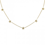 14K Yellow Gold Diamond Stars Necklace-Necklaces-Maurice's Jewelers-YELLOW GOLD-