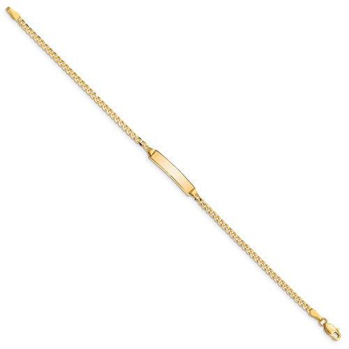 14K Yellow Gold Baby Id Curb Bracelet-baby bracelet-Maurice's Jewelers-