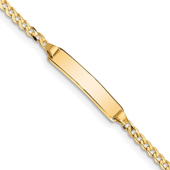 14K Yellow Gold Baby Id Curb Bracelet-baby bracelet-Maurice's Jewelers-