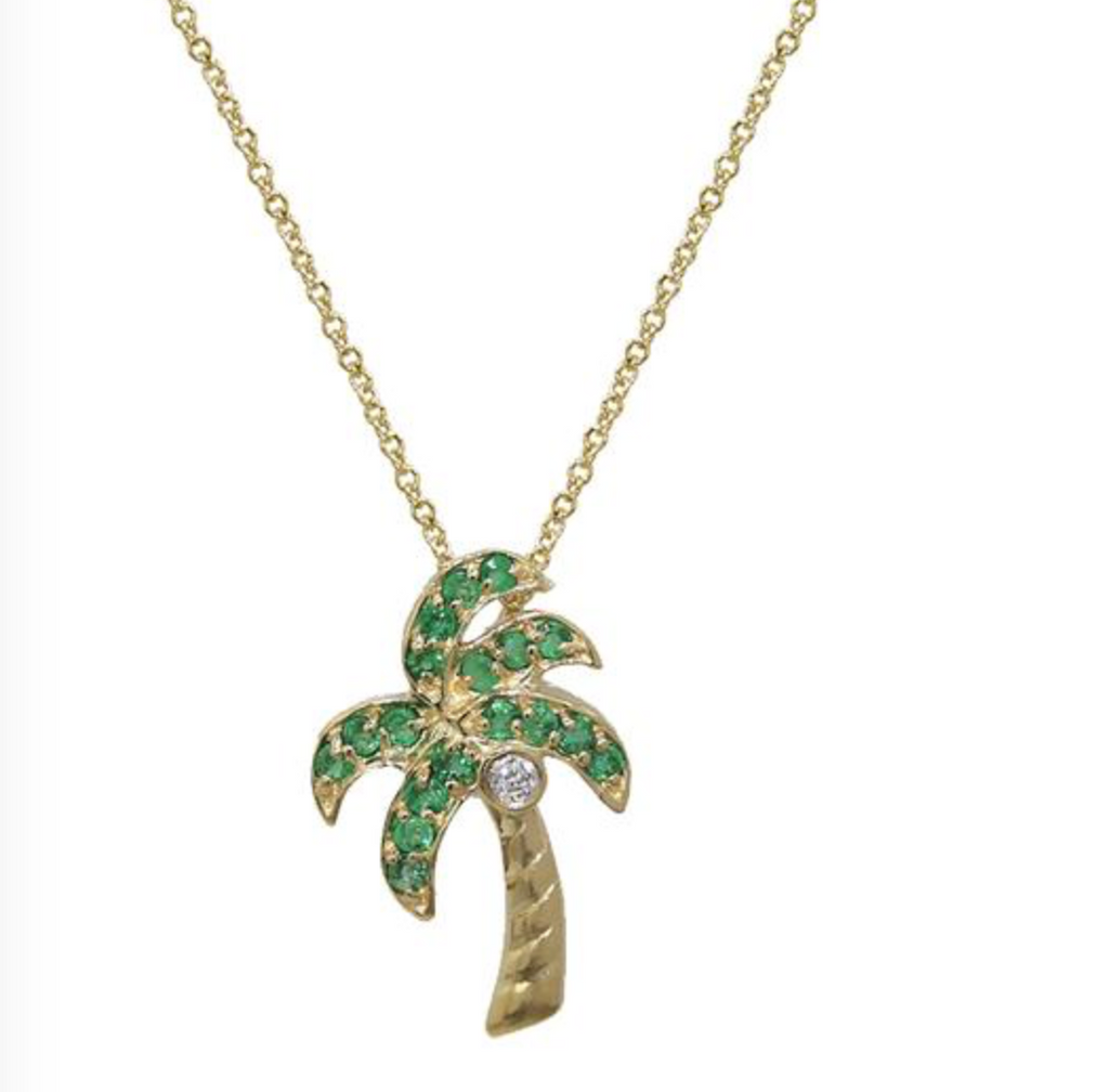 DIAMOND PALM TREE PENDANT 001-160-01329 14KW | Blue Water Jewelers | Saint  Augustine, FL