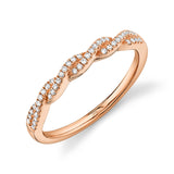 14K Yellow Gold Diamond Twist Band-Rings-Maurice's Jewelers-ROSE GOLD-