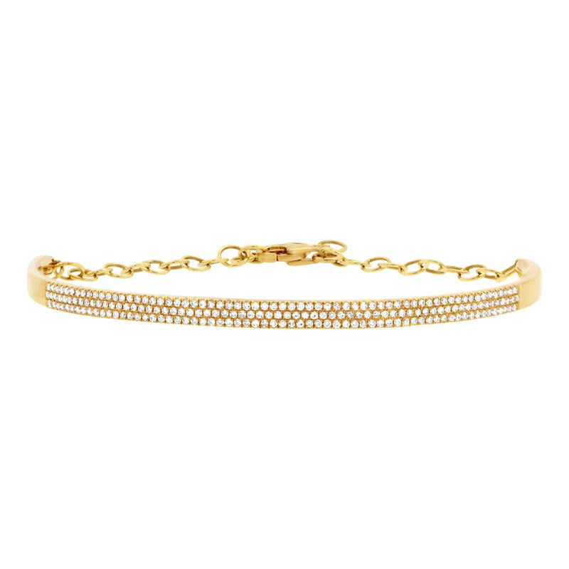 14K Rose Gold Diamond Pave Bracelet-Bracelets-Maurice's Jewelers-Yellow Gold-