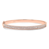 14K Yellow Gold Pave Diamond Bangle-Bracelets-Maurice's Jewelers-Rose Gold-