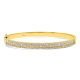 14K Yellow Gold Pave Diamond Bangle-Bracelets-Maurice's Jewelers-Yellow Gold-