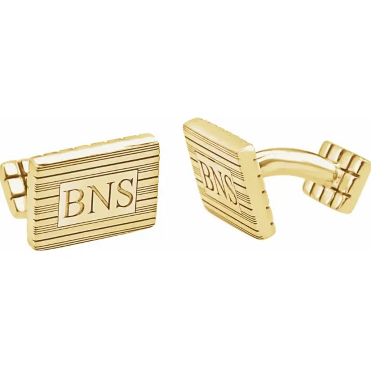 Gold Plated Sterling popular Silver Monogram Cuff Links